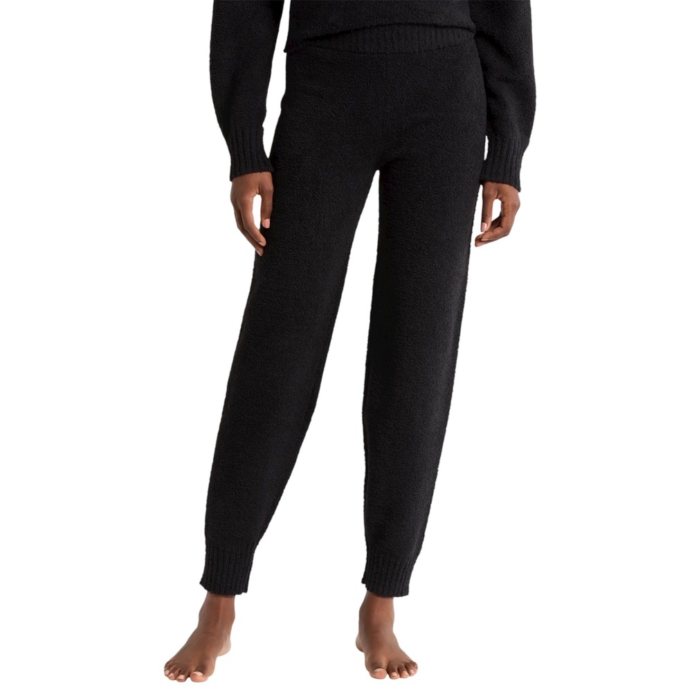 UGG Darianna Fleece Cozy Warm Slim Fit Lounge Elastic Waist Black Pants XL